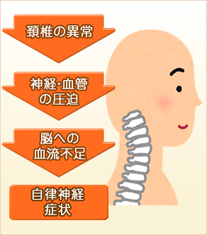 頚椎の異常から引き起こされる自律神経症状