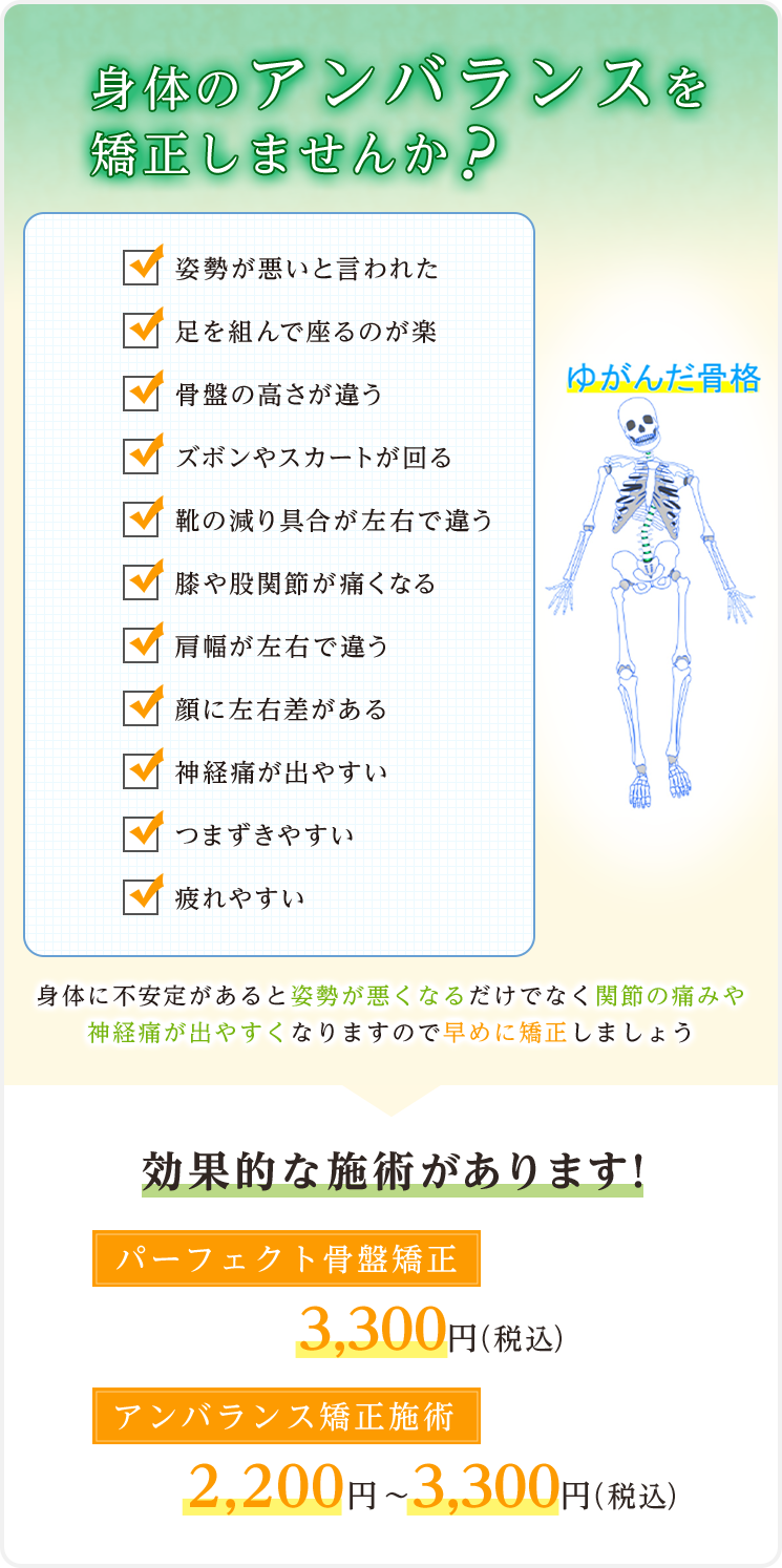 パーフェクト骨盤矯正